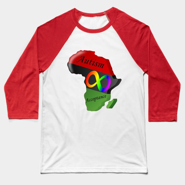 Black Autism Acceptance Baseball T-Shirt by The Black Autist